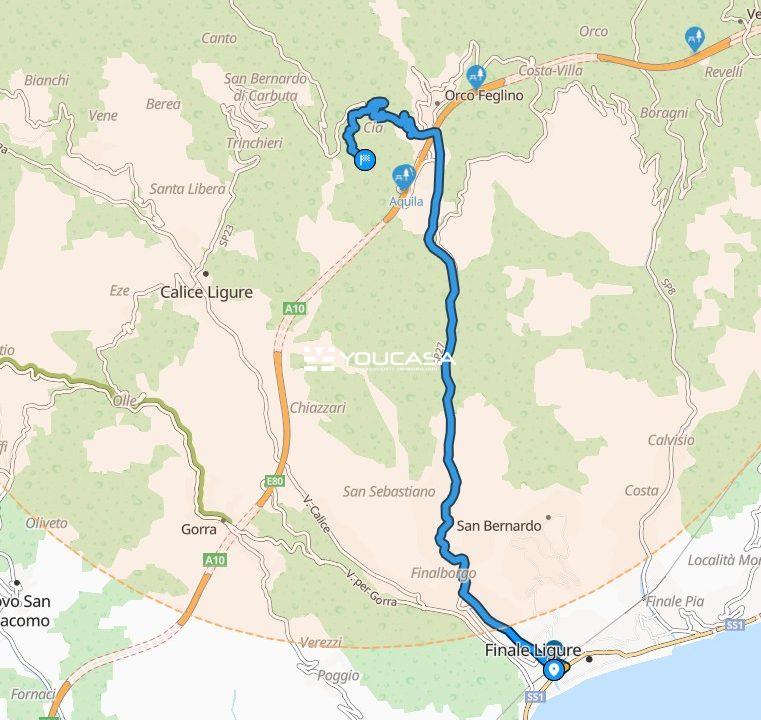 distanza 9,3 km